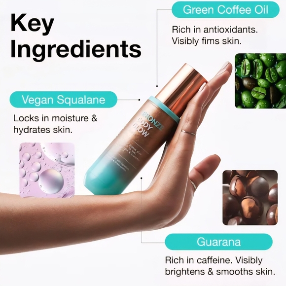 Luxurious Bronze Body Glow Oil, 80ml - Picture 3 of 6